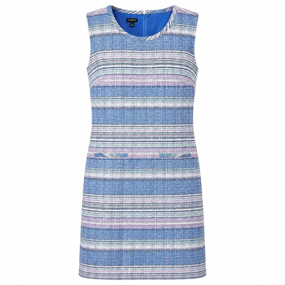 Talbots Ladylike Tweed Sheath Dress Womens 10 East Coast Luxe Executive Core